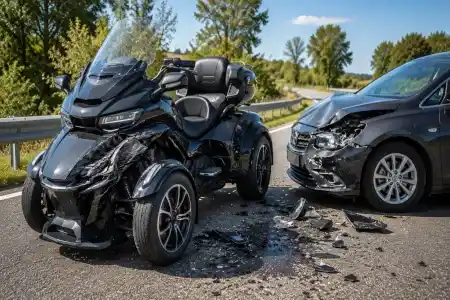Modernes Trike mit Kfz-Haftpflichtversicherung für sicheren und gesetzlich vorgeschriebenen Versicherungsschutz