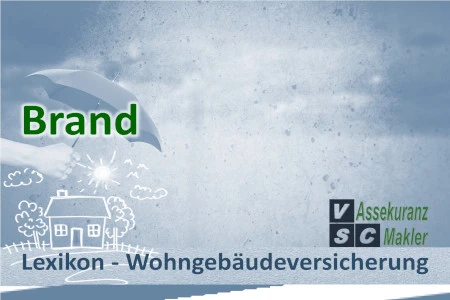Wohngebäude mit Brandschaden – Wohngebäudeversicherung zahlt bei unkontrolliertem Feuer mit offener Flamme.